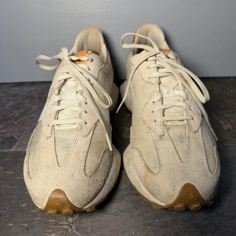 New Balance 327 Casual Women's WS327RA White Cream Brown Size 11